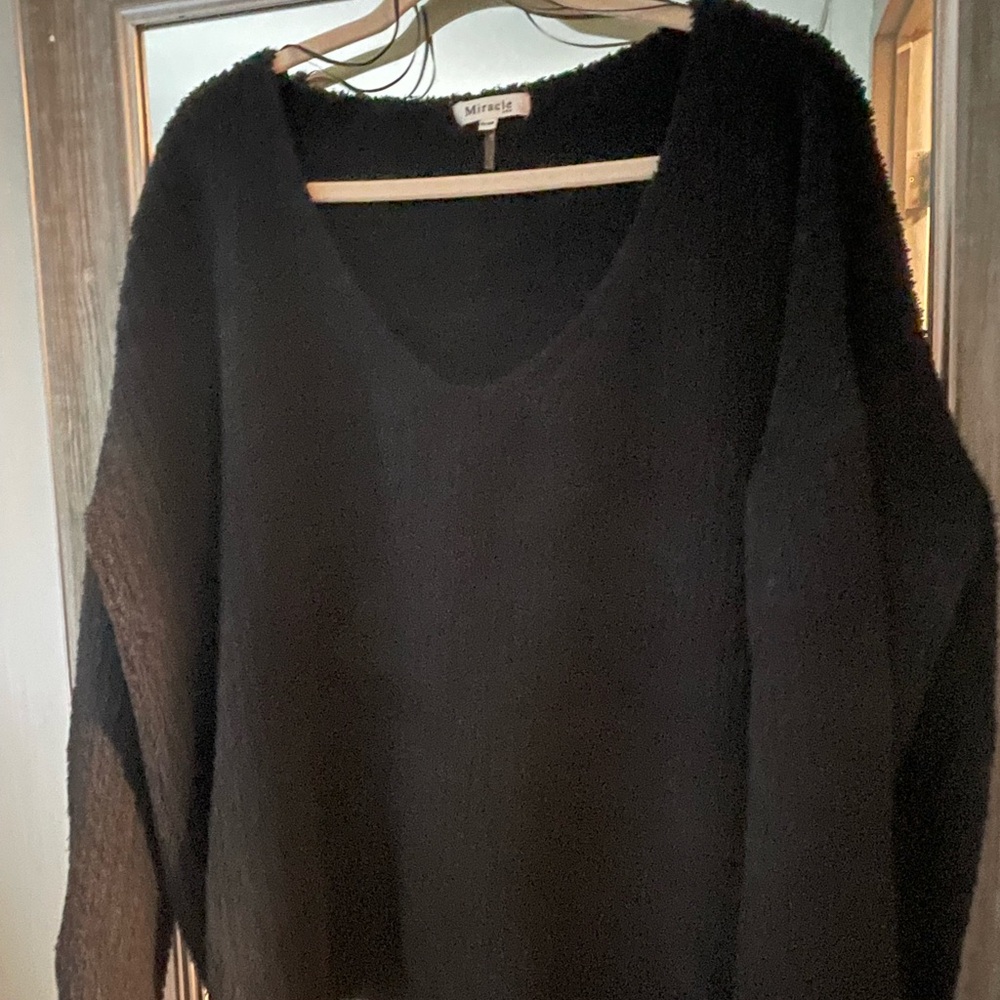 Miracle Women's Black V-Neck Sweater